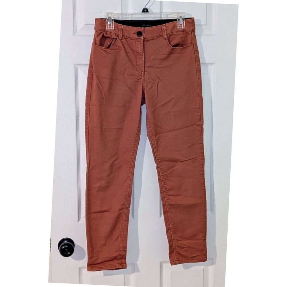 Violets & Roses Women's Size 8 / 29 Cropped Orange Casual Pants Trousers NWOT